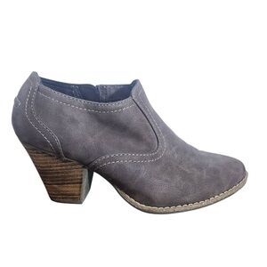 Dr. Scholl's Gray Codi Booties Size 7.5 Gray Booties with Stacked Heels